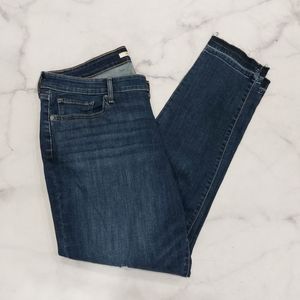 Levi's Distressed 711 Skinny Jeans Exposed Hem